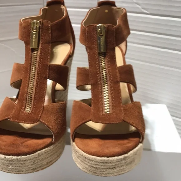 Michael kors suede leather upper espadrilles with front zipper - Picture 3 of 8